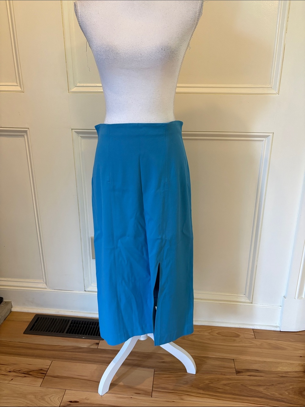 & Other Stories Teal Midi Skirt with Front Slit